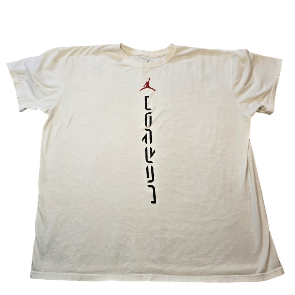 XXL Jordan Short Sleeve Shirt White, Red & Black Air Jordan Slim Fit